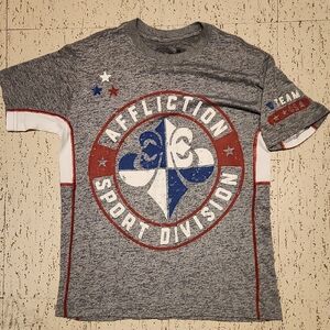 Affliction Sport Division Team U.S.A T-Shirt Grey, Blue, White And Red